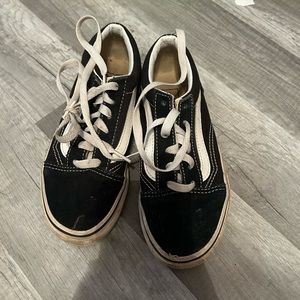 Black vans girls size 3